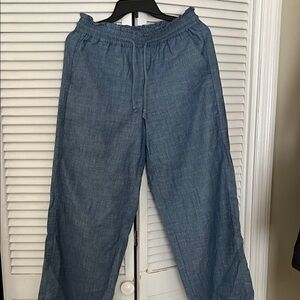 Women’s Jcrew Blue Casual chambray wide leg Pants